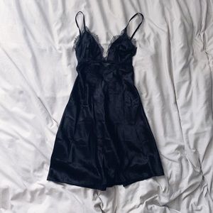 Crossback Lace and Satin Slip